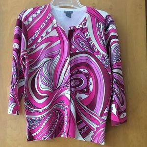 Ann Taylor Pink Pattern Sweater